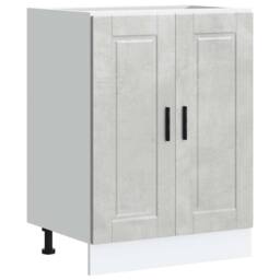 Berkfield Home Kitchen Base Cabinet¬†Porto Concrete Grey Engineered Wood - thumbnail 3