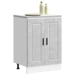 Berkfield Home Kitchen Base Cabinet¬†Porto Concrete Grey Engineered Wood - thumbnail 2