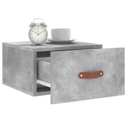 Berkfield Home Wall-mounted Bedside Cabinet Concrete Grey 35x35x20 cm - Size: 35 x 35 x 20 cm - thumbnail 4