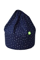 Bean Lazy Cotton Navy Stars Bean Bag Large Size in Dark Blue - thumbnail 1