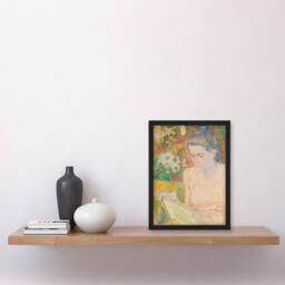 Artery8 Jan Toorop Framed Wall Art Print Mrs Marie Jeannette Floral Portrait - Size: A4 - thumbnail 2