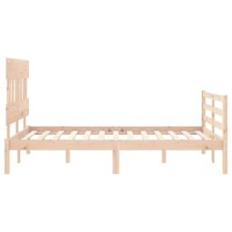 Berkfield Home Beautiful Bed Frame without Mattress 140x190 cm Solid Wood in Light Tan - thumbnail 7