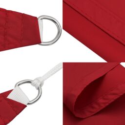 Berkfield Home Sunshade Sail Oxford Fabric Triangular 4.5x4.5x4.5 m Red - thumbnail 6