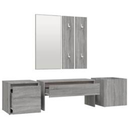 Berkfield Home Hallway Furniture Set Grey Sonoma Engineered Wood - thumbnail 5