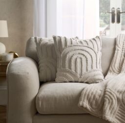 OHS 4 Pack Tufted Arch Cushion Cover in Natural - Size: 45 cm x 45 cm - thumbnail 2