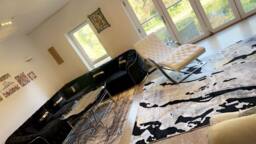 Celebrity Interiors Ambassador Corner Sofa Black Velvet With Gold Accents - thumbnail 6