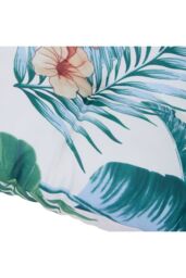 Living and Home 106cm W x 53cm D Short Hawaiian Style Printed Dining Chair Cushion in Green - Size: 106 cm W x 53 cm D - thumbnail 4