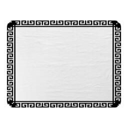 Benjamin Tate Design Greek Key Border Frame Blanket in Natural - Size: 120 cm x 150 cm - thumbnail 1