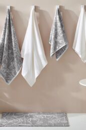 Furn Everybody Abstract 100% Cotton Hand Towel in Grey - thumbnail 3