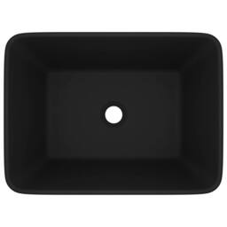 Berkfield Home Luxury Wash Basin Matt Black 41x30x12 cm Ceramic - Size: 41 x 30 x 12 cm - thumbnail 3