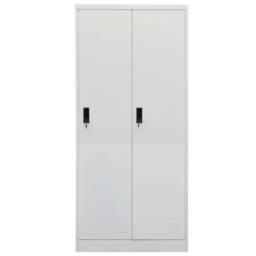 Berkfield Home Wardrobe Light Grey 80x50x180 cm Steel - Size: 80 x 50 x 180 cm