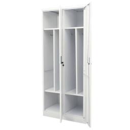 Berkfield Home Wardrobe Light Grey 80x50x180 cm Steel - Size: 80 x 50 x 180 cm - thumbnail 6