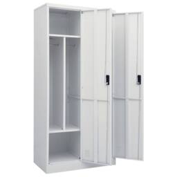 Berkfield Home Wardrobe Light Grey 80x50x180 cm Steel - Size: 80 x 50 x 180 cm - thumbnail 5