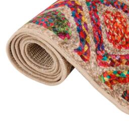 Berkfield Home Rug Washable Multicolour 160x230 cm Anti Slip - Size: 100 cm diameter - thumbnail 5