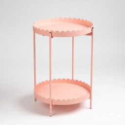 Scottish Everlastings Ltd Pink Round Scallop Table in Light Pink - thumbnail 4