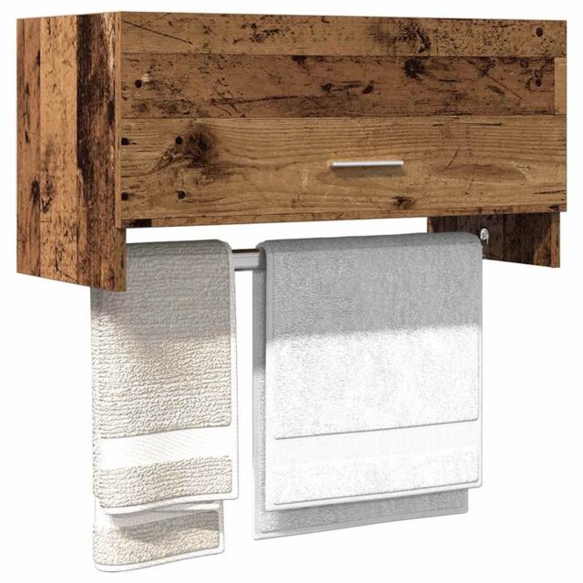 Berkfield Home Wardrobe Old Wood 70x32.5x35 cm Engineered Wood in Brown - image 1