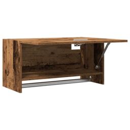 Berkfield Home Wardrobe Old Wood 70x32.5x35 cm Engineered Wood in Brown - thumbnail 9