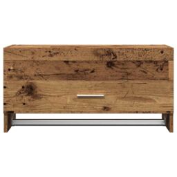 Berkfield Home Wardrobe Old Wood 70x32.5x35 cm Engineered Wood in Brown - thumbnail 4