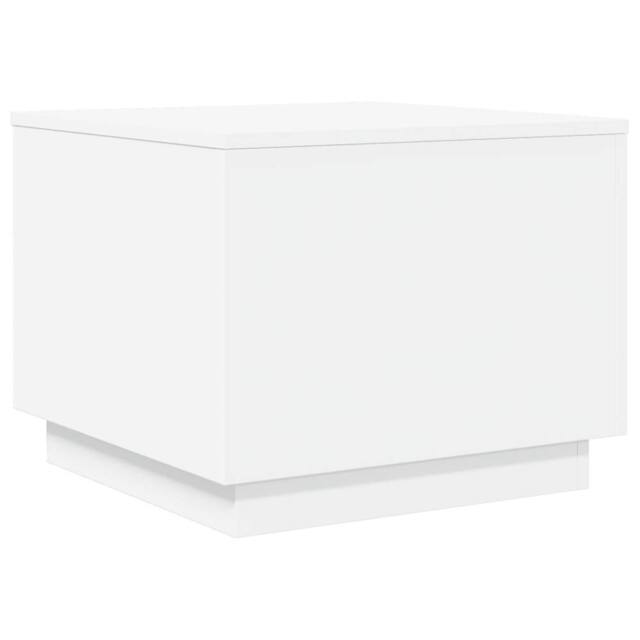 Berkfield Home Modern Coffee Table with LED Lights White 50x50x40 cm - Size: 50 x 50 x 40 cm - image 1