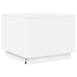 Berkfield Home Modern Coffee Table with LED Lights White 50x50x40 cm - Size: 50 x 50 x 40 cm - thumbnail 9