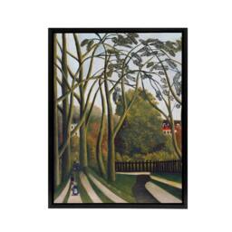 "Artery8 The Banks of the Bievre Rousseau Vintage Black Framed Canvas Wall Art in Green - Size: W12"" x H16""" - thumbnail 1