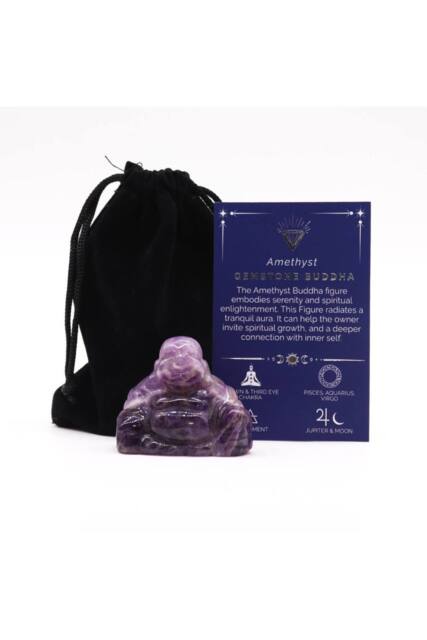 KDMD Amethyst Large Buddha Statue - Calming Meditation & Decor Gift in Purple - image 1