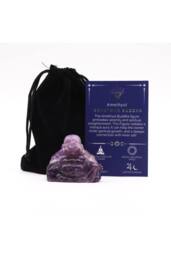 KDMD Amethyst Large Buddha Statue - Calming Meditation & Decor Gift in Purple - thumbnail 1