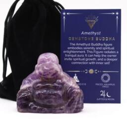 KDMD Amethyst Large Buddha Statue - Calming Meditation & Decor Gift in Purple - thumbnail 2
