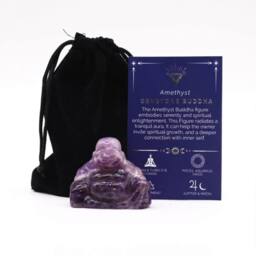 KDMD Amethyst Large Buddha Statue - Calming Meditation & Decor Gift in Purple - thumbnail 4