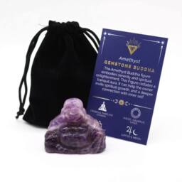 KDMD Amethyst Large Buddha Statue - Calming Meditation & Decor Gift in Purple - thumbnail 3