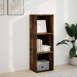 Berkfield Home Decorative Bookcase Smoked Oak 40x30x114 cm Engineered Wood in Brown - Size: 40 x 30 x 114 cm - thumbnail 1