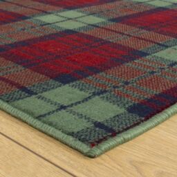 runrug Hallway Carpet Runner Rug - Soft & Comfy, 9mm - 'Tartan' in Red - Size: 70 cm x 420 cm - thumbnail 3