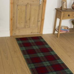 runrug Hallway Carpet Runner Rug - Soft & Comfy, 9mm - 'Tartan' in Red - Size: 70 cm x 420 cm - thumbnail 5