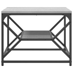 Berkfield Home Coffee Table with Shelf - Grey Sonoma - 51x50x40 cm - Made of Engineered Wood - Size: 51 x 50 x 40 cm - thumbnail 6
