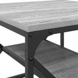 Berkfield Home Coffee Table with Shelf - Grey Sonoma - 51x50x40 cm - Made of Engineered Wood - Size: 51 x 50 x 40 cm - thumbnail 8