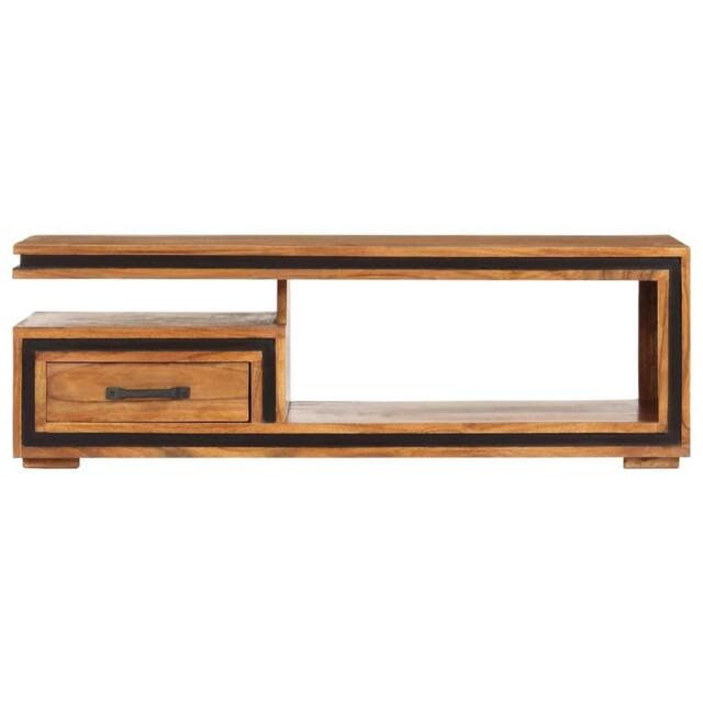 Berkfield Home Coffee Table 100x45x33 cm Solid Acacia Wood in Brown - Size: 100 x 45 x 33 cm