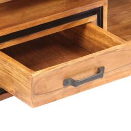 Berkfield Home Coffee Table 100x45x33 cm Solid Acacia Wood in Brown - Size: 100 x 45 x 33 cm - thumbnail 7