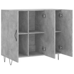 Berkfield Home Sideboard Concrete Grey 90x34x80 cm Engineered Wood - Size: 90 x 34 x 80 cm - thumbnail 5