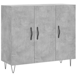 Berkfield Home Sideboard Concrete Grey 90x34x80 cm Engineered Wood - Size: 90 x 34 x 80 cm - thumbnail 2