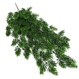 Leaf Artificial Hanging Trailing Plant UV Fire Resistant Fern 128cm Pack of 6 in Green - thumbnail 2