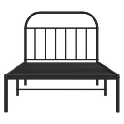 Berkfield Home Metal Bed Frame with Headboard Black 100x200 cm - thumbnail 6