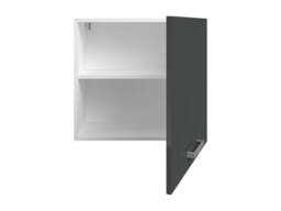 Vente-unique Kitchen Units - 1 Base Cabinet & 1 Wall Cabinet - 2 Doors - Gloss Grey - thumbnail 6