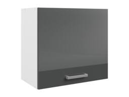 Vente-unique Kitchen Units - 1 Base Cabinet & 1 Wall Cabinet - 2 Doors - Gloss Grey - thumbnail 5