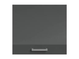 Vente-unique Kitchen Units - 1 Base Cabinet & 1 Wall Cabinet - 2 Doors - Gloss Grey - thumbnail 2