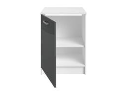 Vente-unique Kitchen Units - 1 Base Cabinet & 1 Wall Cabinet - 2 Doors - Gloss Grey - thumbnail 9