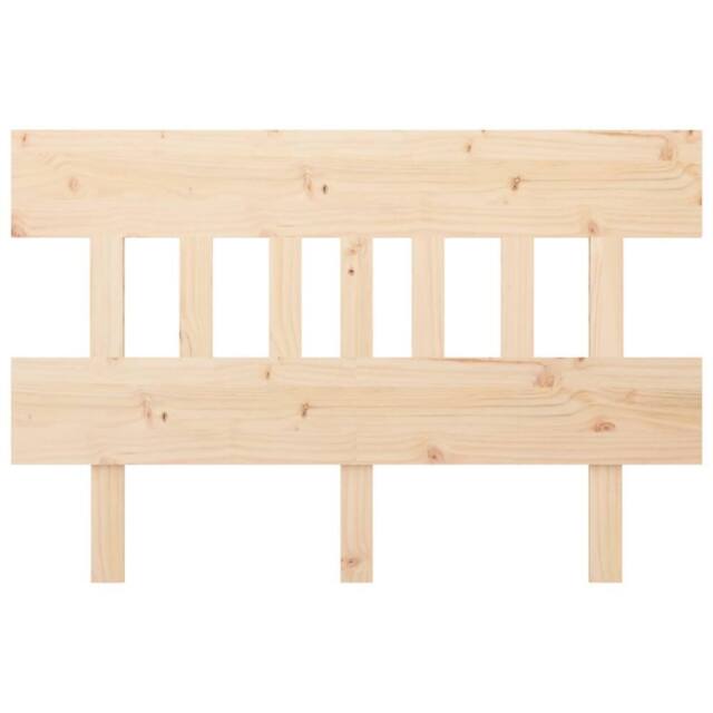 Berkfield Home Beautiful Bed Headboard 123.5x3x81 cm Solid Wood Pine in Light Oak - image 1