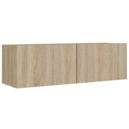 Berkfield Home 8 Piece TV Cabinet Set Sonoma Oak Engineered Wood in Brown - thumbnail 5