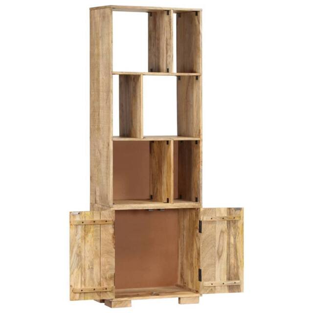 Berkfield Home Dense Bookshelf 60x35x180 cm Solid Mango Wood in Brown - Size: 60 x 35 x 180 cm - image 1