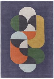 The Rug Shop UK Blue Handmade Modern Geometric Abstract Easy To Clean Navy Area Rug - Size: 160 cm x 230 cm - thumbnail 5