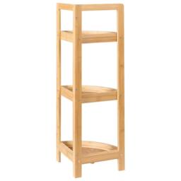 Wyld and Coco 3-Tier Corner Shelf - Light Brown - thumbnail 5